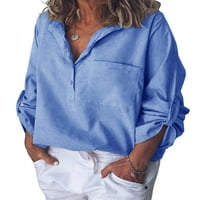 Rejlun dame košulje dugih rukava bluza s dugim rukavima niz vrhovi pulover tunika košulja Elegantna
