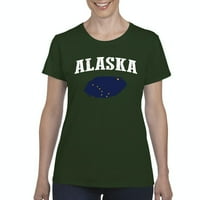 Normalno je dosadno - ženska majica kratki rukav, do žena veličine 3xl - Aljaska zastava