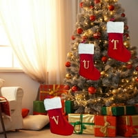 Pontos Božićna čarapa Privjesak Privjesak sa vezenim pletenim božićnim čarapama za poklone Božićni ukras