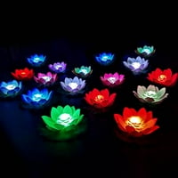 Lotus lagana baterija Plutajuće lampice bez komada svijeća, vodootporna noćna lampa za bazen, rezervoar
