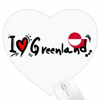 LJUBAV Grenland Word Flag ljubav Heart Ilustracija Heart Mousepad Gumeni mat igra