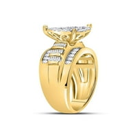 10k žuti zlatni dijamantski klopci za venčani prsten za vjenčanje CTTW CTTW