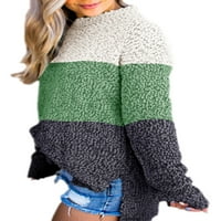 Yobecho Womens Fuzzy pletena šerpa fleece bočni prorez pulover