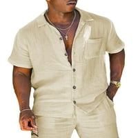 Cindysus muns sim fit kratki rukav na vrhu majica Ležerna majica SOLID COLOR Beach Ptchest Pocket Ljetne majice