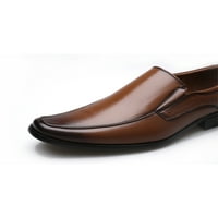 Rotosw muška kožna cipela na Oxfords čipkaste haljine cipele Comfort Business stanovi Party Glossy Brown