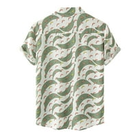 Muška ležerna modna majica Top cvjetni havaji tiskani vrhovi Stilska košulja kratkih rukava sa prekidačem