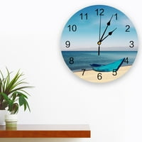 Sea Beach Boat Wall Clock Nekica ukrasni sat za dnevnu sobu Spavaća soba Početna Rustikalni dekor