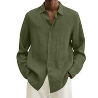 Outfmvch muške košulje za muškarce Golf majice za muškarce dugih rukava majice za muškarce vojska zelena