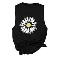 TUPHREGYOW ženska majica Crewneck TOP za žene Y2K odjeće Vesla za žene za žene Sunflower grafička kamizola