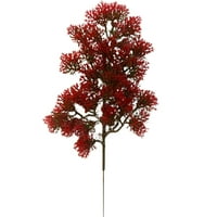 Umjetna biljka od fila svježeg živeg UV-otporna na cvjetni aranžman lažnog bora za dvorište crveno