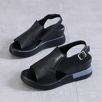 Savjedni sandale za žene za žene metalne sandale za žene klinovi casual sandale modne dame čvrste cipele