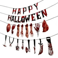 Halloween Banner Stobok Set Horror Halloween Party Banner Butcher Alati zastrašujuća Halloween Dekoracije