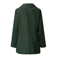 DTIDTPE jakne za žene Cardigan za žene, ženska casual solidna labava kardigan sa džepnim reverima dugim