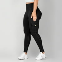 Ženske trendi joge pune hlače Tummy Control visoke uštede u obliku struka Čvrsta boja guza vežbanje