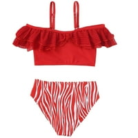 Djevojka za baby devojčice Devojčice Dvoje kostimu Bikini dno plivajuće odijelo Ljetna plaža Nosite bebe Beach Essentials za 8-GOvečni - ljetni ušteda