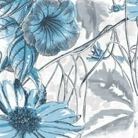 Skica Cvijeće Plavi poster Ispis Jace Grey