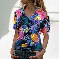 Jesen modni cvjetovi napušta bluzu ananas funky košulje za ženske majice