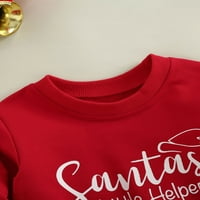 TODDLER Baby Girl Božićne odjeće Santas Little Helper Dukserice Duks rukavica