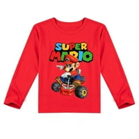 Bzdaisy Super Mario Majica s dugim rukavima - Fun Gaming Tema tiskana košulja za dječake i djevojke