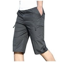 Zodggu Muške kratke hlače Elastični struk Soft patent zatvarača na otvorenom Pocket Solid Color Fashion