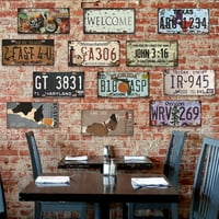 Vintage American napravio staru ličnu licencu Željezni lim slikarski bar kafe zidni ukras pastorala zidna ukras * * 6in