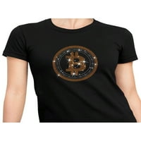 Bitcoin Rhinestone Dizajn sa lijepom elegantnom teksturom Bling Bling kratki rukav majica-atletski heather