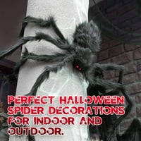 Halloween Giant Spider, Halloween Scary Yard Outdoor Decor, lažni veliki dlakavi paukove rekvizite,