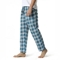 Fartey casual pantalone za muškarce Trendy Plaid Print Elastična struka pant sa džepovima za izvlačenje