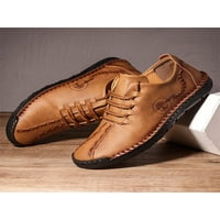 Daeful muški stanovi Kožne natike čipke čipke casual cipele ručno šivanje haljine poslovne cipele muškarci