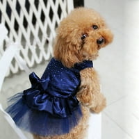 Flogued Pet Dog Puppy Bow Gaze Tutu haljina suknja Cat Sequin princeza odjeća za odjeću