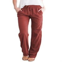 Ženske labave pantalone Ležerne prilike sa punim bojama Široko-noge Kanta za crtanje modnih hlača