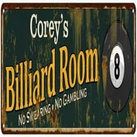 Corey's Bilijar soba zelena potpisuje mačka špilja 108240009145