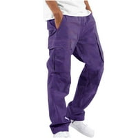 Muškarci Ležerne prilike višestruki džepovi Kombinezone na otvorenom Ravne vrste Fitness hlače Teretne