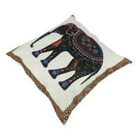 Indian pleteni slonkovit pamučni posteljina bacanja jastučna futrola