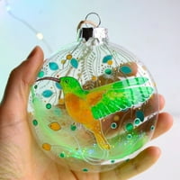 Betterz ručno izrađeni privjesci za ptice Glatke ivice akrilnog božićnog drva Hummingbird Privjesak za zabavu