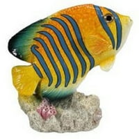 Decembar dijamanti žuta i plava tropska riba na coral figurini Novo