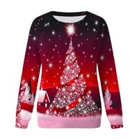 Obrežio božićni džemper Obiteljski odjel Fotografije PhotosHot košulje Žene Dukseri Ženska modna CrewNeck