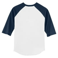 Dojenčad sitni otvor bijela mornarica Atlanta Braves bejzbol ljubavi Raglan rukava majica