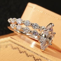 Prsten za žene Silver Obećaj Delikatni dizajn Diamond Modni lagani luksuzni ženski prsten visokog kvaliteta
