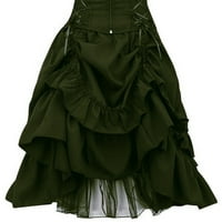 TAQQPUE Ženska gotička haljina bez rukava Steampunk Sud princeza haljina za prapne slojeve Drešeni zatvarač
