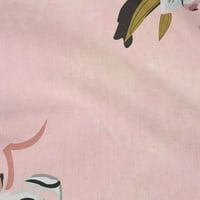 Onuone pamuk fle Light ružičasta tkanina cvjetna i šivaća materijal ispis tkanina od dvorišta širokog