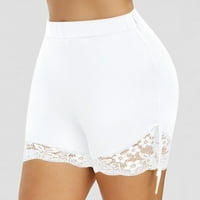Novi dolasci žene, plus veličine Basic klizanje biciklske kratke hlače Yoga kratke hlače bijeli xxxxl