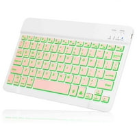 U lagana ergonomska tastatura sa pozadinskim RGB svjetlom, višestruki tanak punjiva tipkovnica Bluetooth