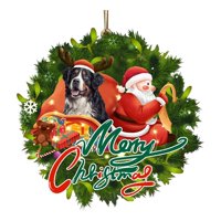 Ukrasi drveća Štampa i pas Santa Poklon Božićni slatki božićni ukrasi ukrasi ukras i viseći