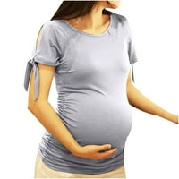 Majčinski vrhovi kratki rukav dojila majica s kratkim rukavima ručna trudnoća Trupna trudnoća Vrhunska
