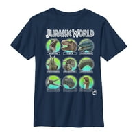 Boy's Jurassic World: Fallen Kingdom Dino All Stars Grafički tee mornarsko plavo Malo