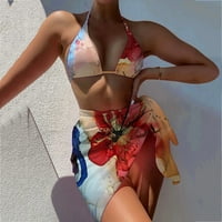 Wepro Women Bandeau zavoj podesivi bikini set push up brazilski kupaći kostim kupaćim kostima