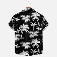 Letnji havajski gumb Feternalmenmenmente tiskani kratkih rukava za muške ljetne casual modne majice