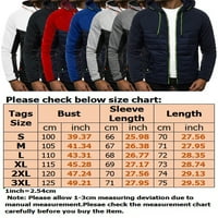 Muška modna boja blok kapuljača Ležerne prilike za elastičnu manžetnu odjeću HIP hop dugih rukava s