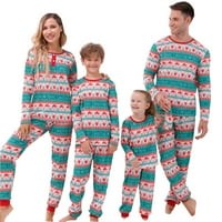 Porodična pidžama Podudarni setovi Božićni Santa Claus Elk Reindeer Sleeper za obiteljski odmor PJS